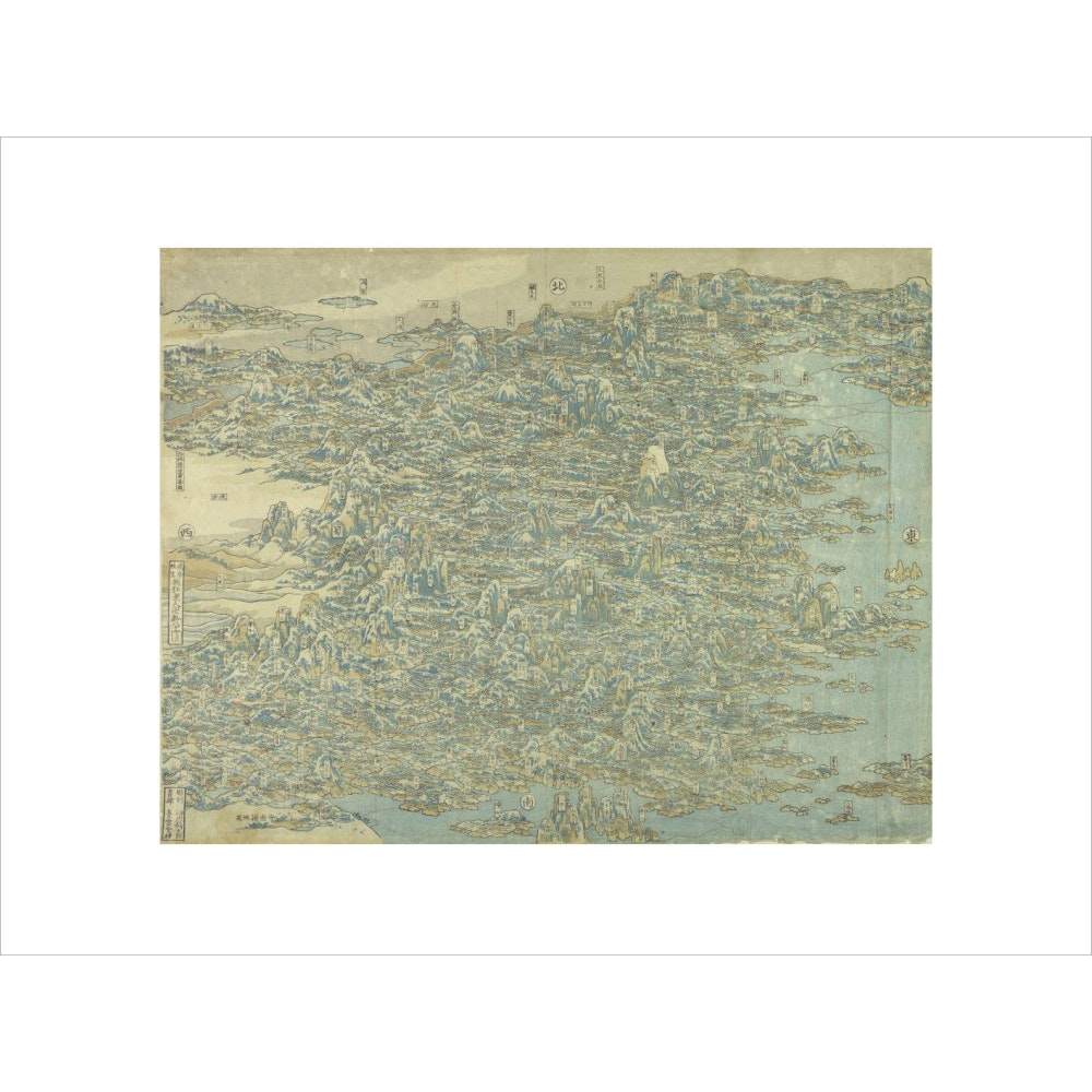 Hokusai's Map of China print unframed