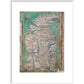 Map of Great Britain print in white frame