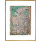 Map of Great Britain print in gold frame