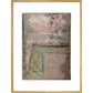 Map of Jerusalem print in gold frame