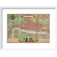 Map of London print in white frame