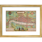 Map of London print in gold frame