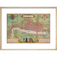 Map of London print in natural frame