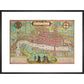 Map of London print in black frame