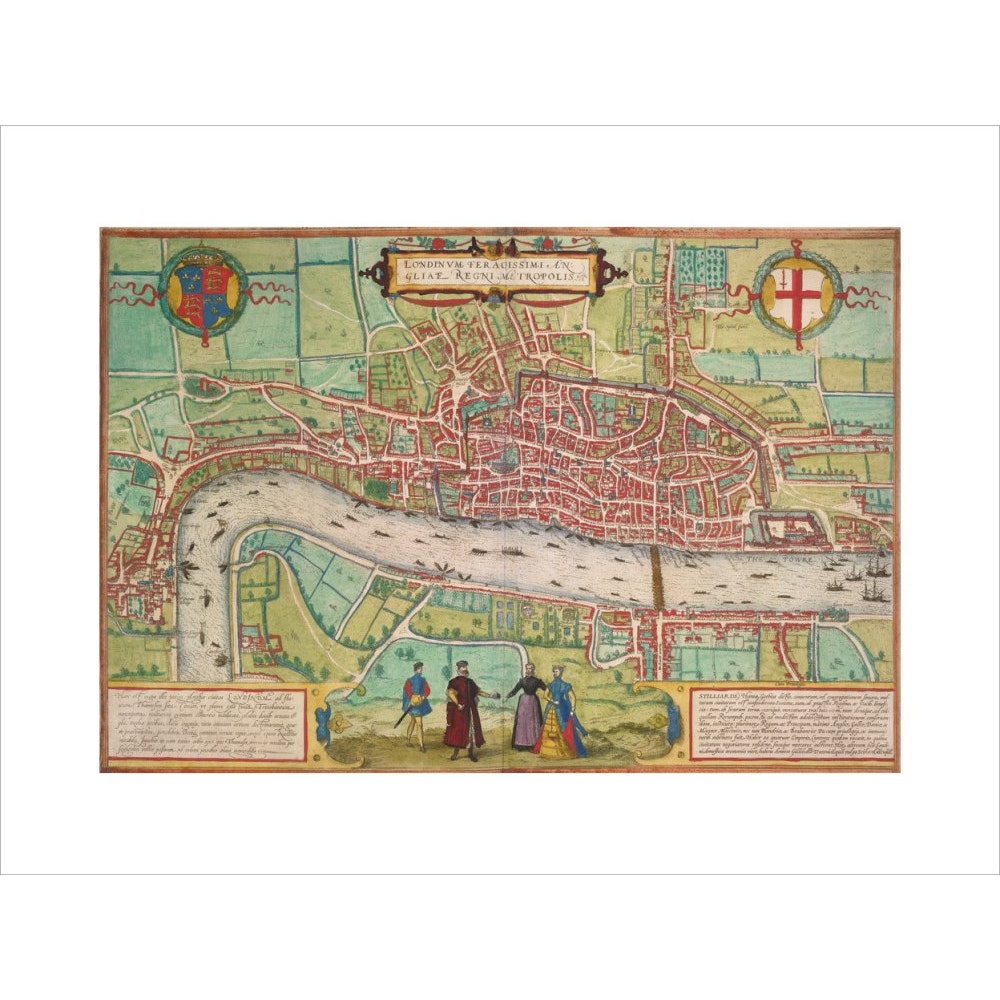 Map of London print unframed
