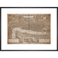 Map of London (sepia) print in black frame