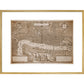 Map of London (sepia) print in gold frame