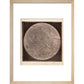 Map of the Moon print in natural frame