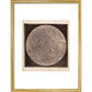 Map of the Moon print in gold frame