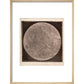 Map of the Moon print in natural frame