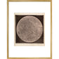 Map of the Moon print in gold frame