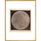 Map of the Moon print in gold frame