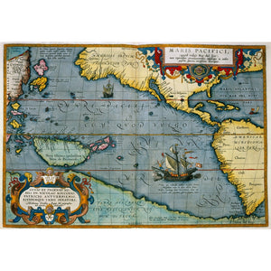 Map of the Pacific Ocean print