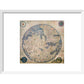 Mappa Mondo print in white frame