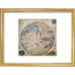 Mappa Mondo print in gold frame