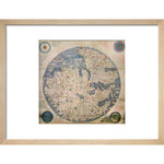 Mappa Mondo print in natural frame