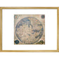 Mappa Mondo print in gold frame