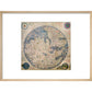 Mappa Mondo print in natural frame