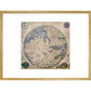Mappa Mondo print in gold frame