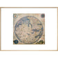 Mappa Mondo print in natural frame