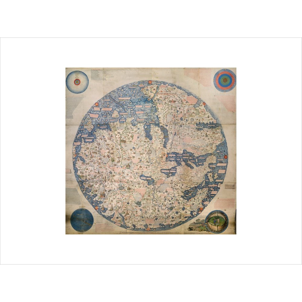 Mappa Mondo print unframed