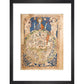 Psalter World Map print in black frame