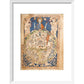 Psalter World Map print in white frame