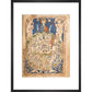 Psalter World Map print in black frame