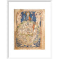 Psalter World Map print in white frame