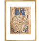 Psalter World Map print in gold frame