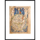 Psalter World Map print in black frame