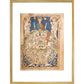 Psalter World Map print in gold frame