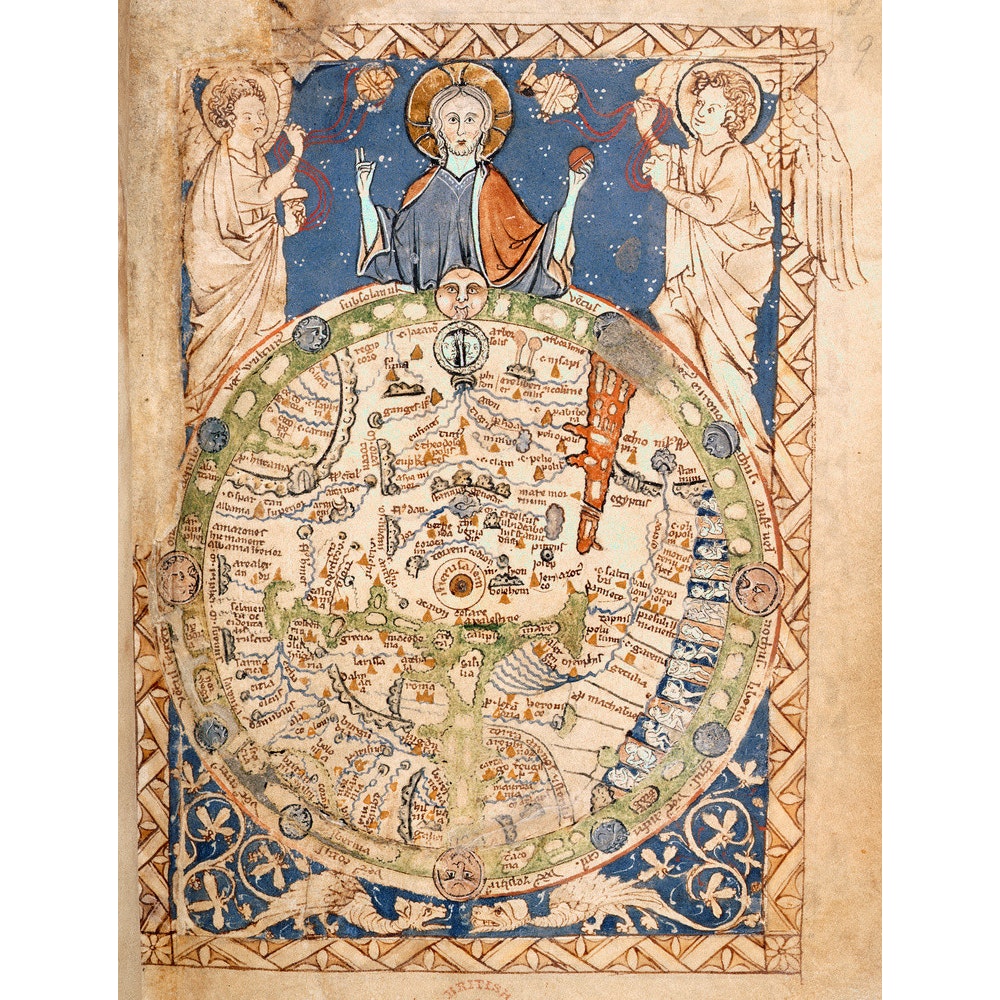 Psalter World Map print