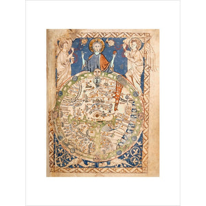 Psalter World Map print unframed