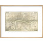 Rocque map of London 1745 print in natural frame
