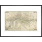 Rocque map of London 1745 print in black frame