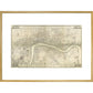 Rocque map of London 1745 print in gold frame