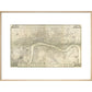 Rocque map of London 1745 print in natural frame