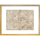 Rocque map of London and Westminster print in gold frame