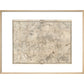Rocque map of London and Westminster print in natural frame