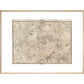 Rocque map of London and Westminster print in natural frame