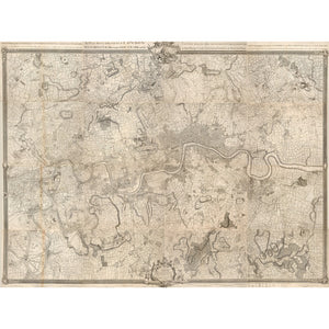 Rocque map of London and Westminster print
