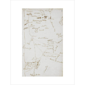 Samuel Coleridge's Lakes notebook print unframed