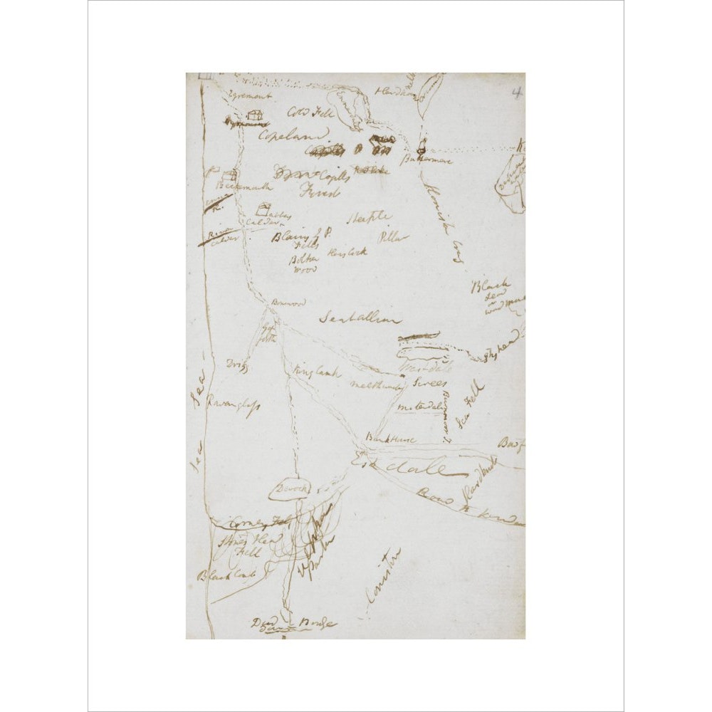 Samuel Coleridge's Lakes notebook print unframed