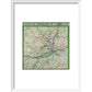 The London Underground print in white frame