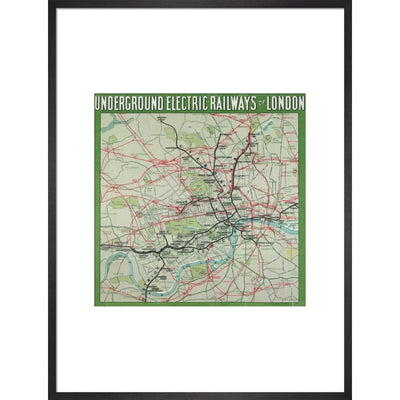 The London Underground print in black frame