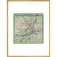 The London Underground print in gold frame