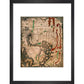 The Tiberius Map print in black frame