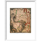 The Tiberius Map print in white frame