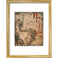 The Tiberius Map print in gold frame